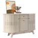Buffet Aparador 3 Portas e 1 Gaveta 100% MDP Brianza Calacata/Off White