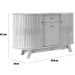 Buffet Aparador 3 Portas e 1 Gaveta 100% MDP Brianza Calacata/Off White