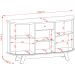 Buffet Aparador 3 Portas e 1 Gaveta 100% MDP Brianza Calacata/Off White