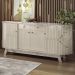 Buffet Aparador 4 Portas 183 cm Monaco Calacata Off White MADETEC