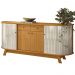 Buffet Aparador 4 Portas 183 cm Monaco Cinamomo Off White Madetec