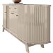Buffet Aparador 4 Portas e 2 Gavetas 100% MDP Mônica Calacata/Off White