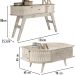 Buffet Aparador E Mesa De Centro Para Sala Estimon Calacata Off White MDT