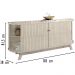 Buffet Aparador E Mesa De Centro Para Sala Estimon Calacata Off White MDT