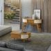 Conjunto Aparador Estoril com Mesa de Centro Indianápolis Naturale/Off White Madetec