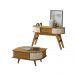 Conjunto Aparador Estoril com Mesa de Centro Indianápolis Naturale/Off White Madetec