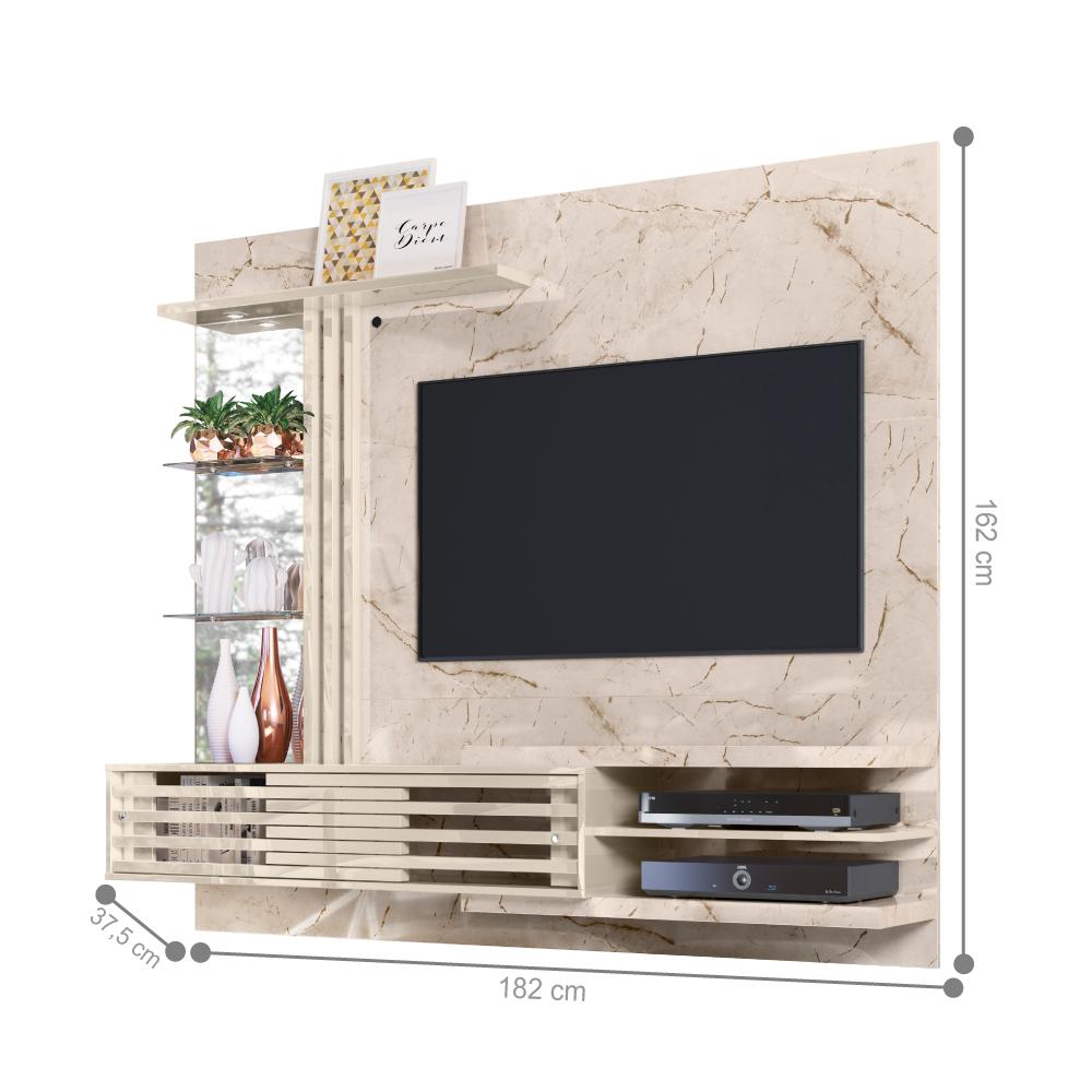 Conjunto para Sala de Estar Completo Zimmer Calacata Off-White