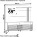 Estante Home 2 Portas 182cm Frizz Naturale Off White MADETEC