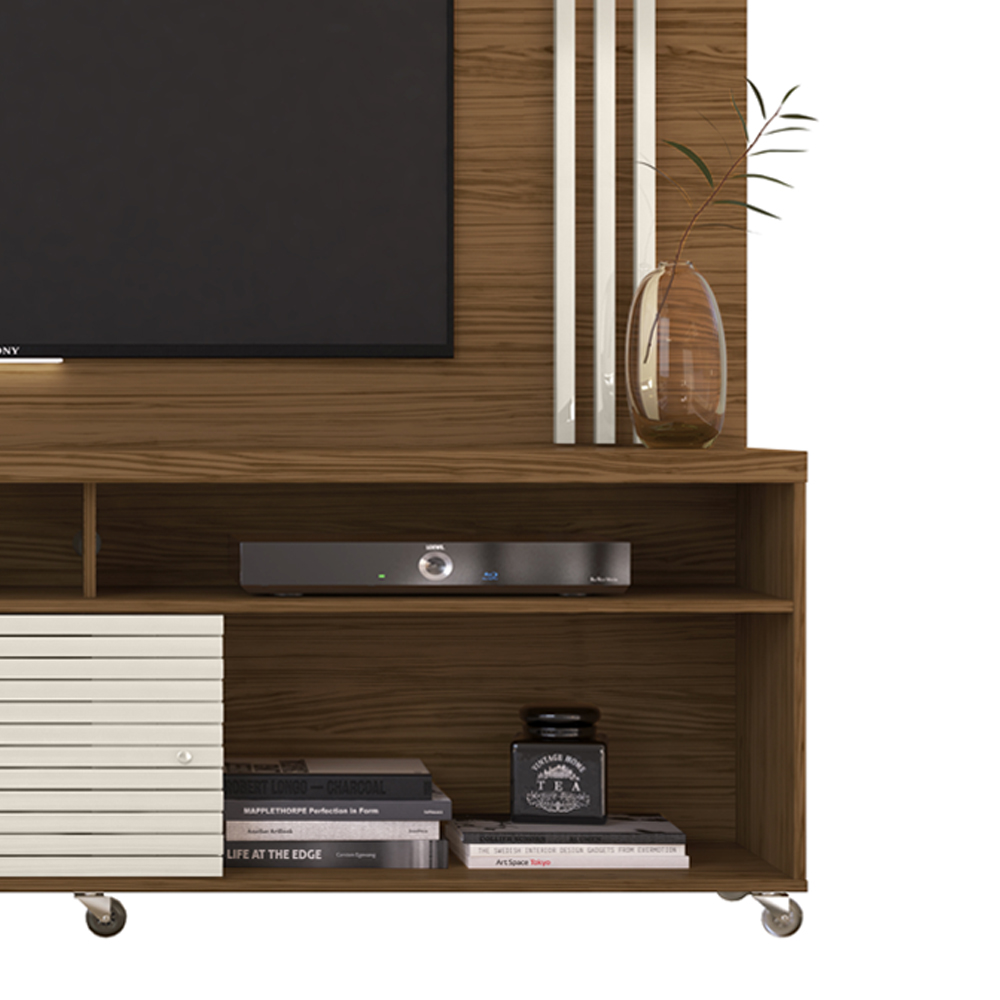 Estante Home 2 Portas 182cm Frizz Naturale Off White MADETEC