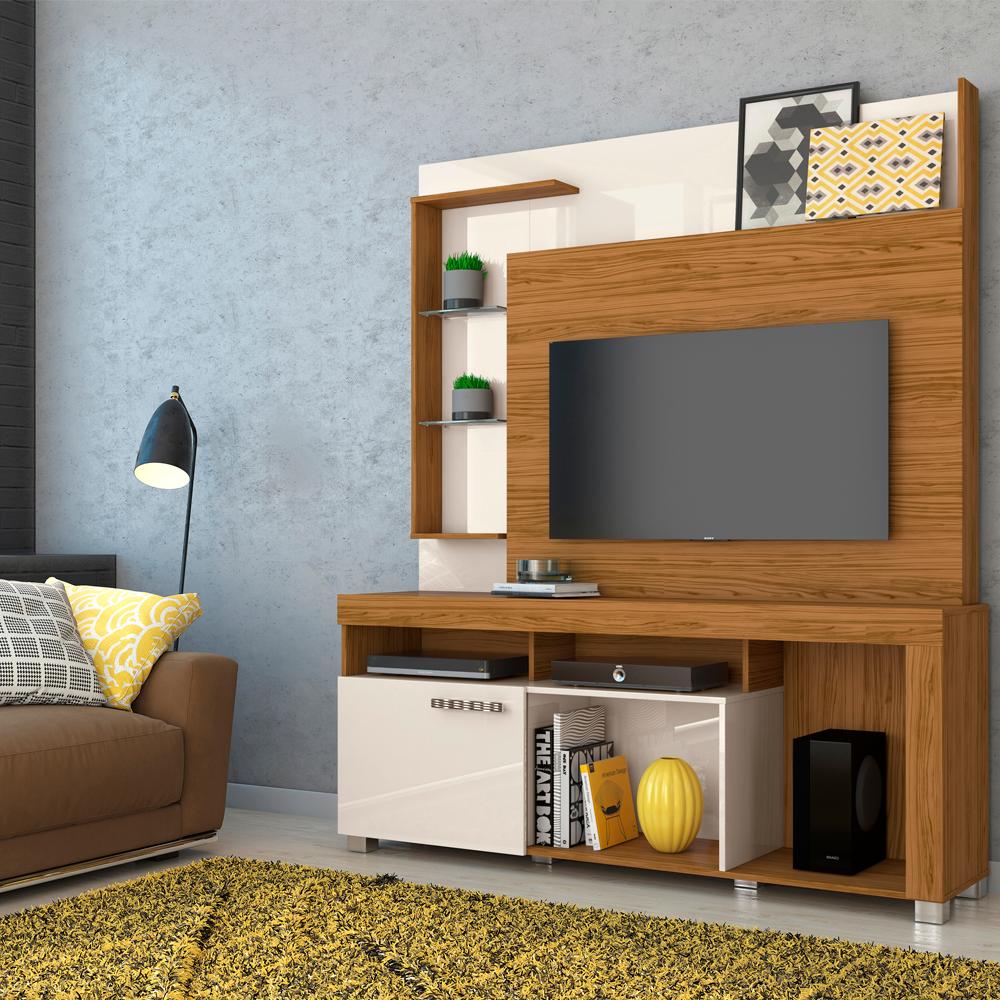 Estante Home Para TV 50 Polegadas 5991 Naturale Off White Madetec