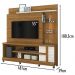 Estante Home Para TV 55 Pol Com Rodizios 9411 Naturale Off White MDT