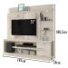 Estante Home Para TV 55 Polegadas 6411 Calacata Off White MDT