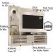 Estante Home Para TV 55 Polegadas 6471 Calacata Off White MDT