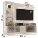 Estante Home Para TV 55 Polegadas 6471 Calacata Off White MDT