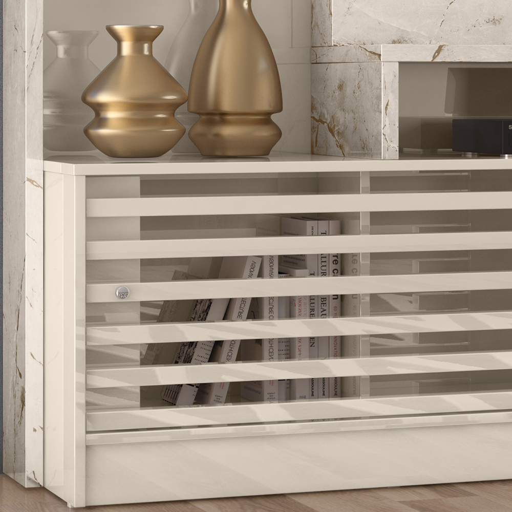 Estante Home Para TV 55 Polegadas 6471 Calacata Off White MDT