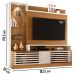 Estante Home Para TV 55 Polegadas 6471 Naturale Off White Madetec