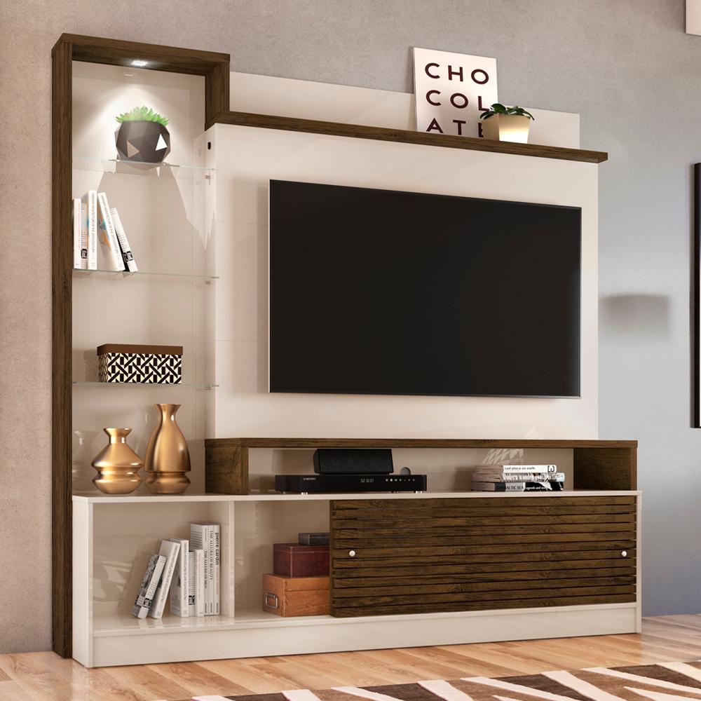 Estante Home Para TV 55 Polegadas 6471 Off White Savana Madetec