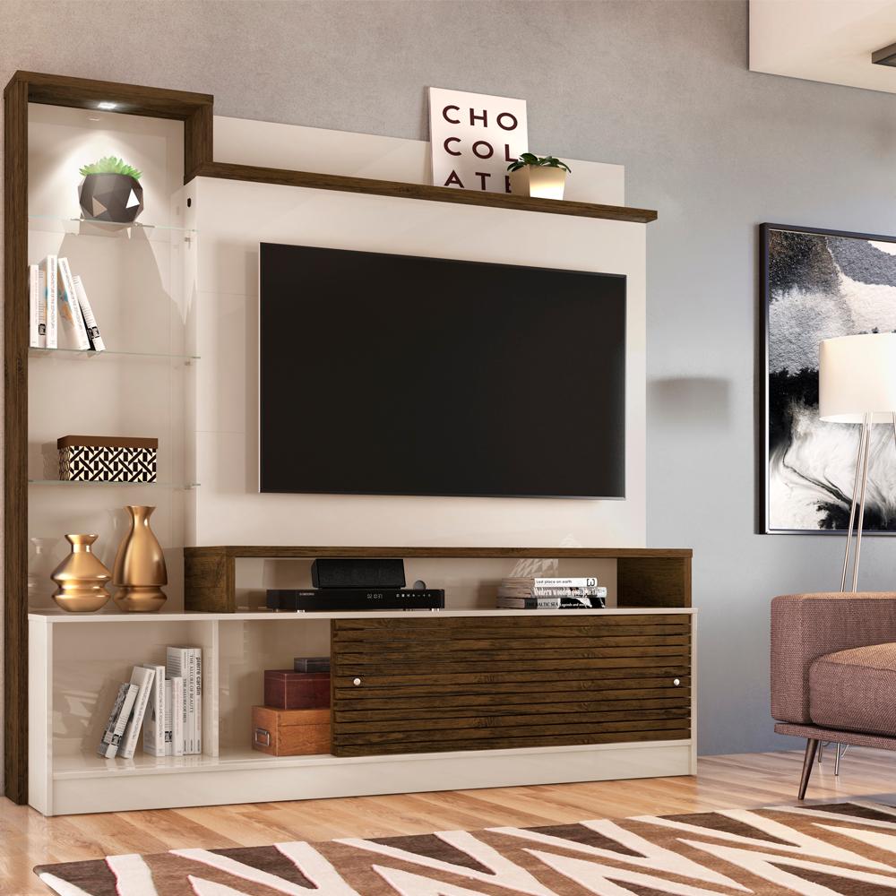 Estante Home Para TV 55 Polegadas 6471 Off White Savana Madetec