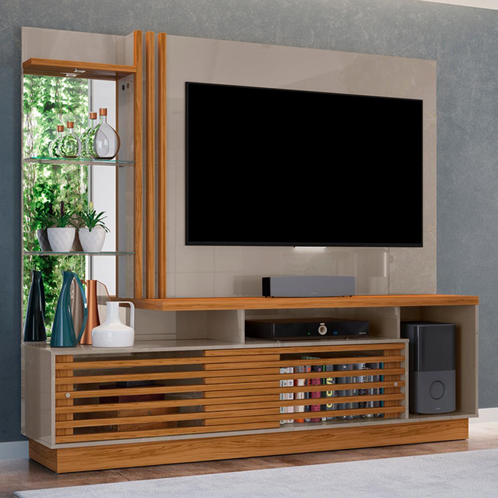 Estante Home Para TV 60 Polegadas 6431 Fendi Naturale Madetec