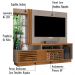 Estante Home Para TV 60 Polegadas 6431 Fendi Naturale Madetec
