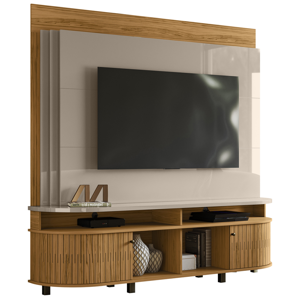 Estante Home TV 65 Pol 2 Portas 183 cm 6511 Fenddi Naturale MDT