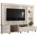 Estante Home TV 70 Pol 2 Gavetas 243 cm 6521 Calacata Off White MDT