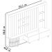 Estante Home TV 70 Pol 2 Gavetas 243 cm 6521 Calacata Off White MDT