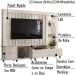 Estante Home TV 70 Pol 2 Gavetas 243 cm 6521 Calacata Off White MDT