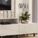 Estante Home TV 70 Pol 2 Gavetas 243 cm 6521 Calacata Off White MDT