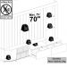 Estante Home TV 70 Pol 2 Gavetas 243 cm 6521 Calacata Off White MDT