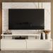 Estante Home TV 75 Pol 2 Gav 183 cm 6531 Calacata Off White MDT