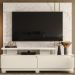 Estante Home TV 75 Pol Com Pes 183 cm 8531 Calacata Off White MDT