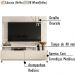 Estante Home TV 75 Pol Com Rodizios 183 cm 9531 Calacata Off White MDT
