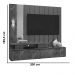 Estante Home Teather Zeus Para TV Até 65'' Com LED - Madetec