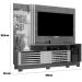 Estante Home Theater c/ Pés para Tv 60 Polegadas Paula Cinamomo/Off White