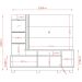 Estante Home Theater c/ Pés para Tv 60 Polegadas Paula Cinamomo/Off White