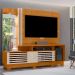 Estante Home Theater c/ Pés para Tv 60 Polegadas Paula Cinamomo/Off White