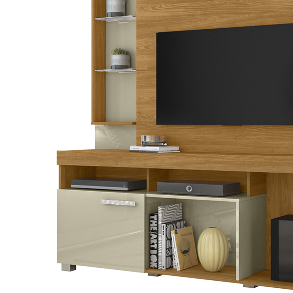 Estante Home Tv 50 Pol 1 Porta 160 cm Icaro Cumaru Opala MADETEC