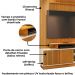 Estante Home Tv 65 Pol 1 Porta 160 cm Ares Cinamomo Off White MADETEC