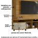Estante Home Tv 65 Pol 2P 183 cm Daytona Cumaru Opala MADETEC 