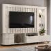 Estante Home Tv 70 Pol 243 cm Le Mans Calacata Off White MADETEC