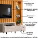 Estante Home Tv 70 Pol 243 cm Le Mans Cinamomo Off White MADETEC