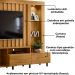 Estante Home Tv 70 Pol 243 cm Le Mans Cumaru MADETEC