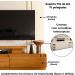 Estante Home Tv 75 Pol 183 cm Apolo Cinamomo Off White MADETEC