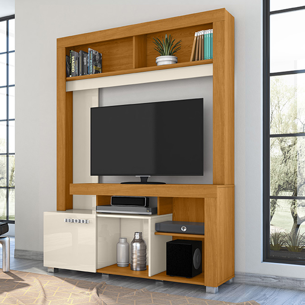 Estante Para Tv 50 Pol 1 Porta 136 cm Flavia Cinamomo Off White MADETEC