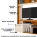 Estante Para Tv 50 Pol 1 Porta 136 cm Flavia Cinamomo Off White MADETEC