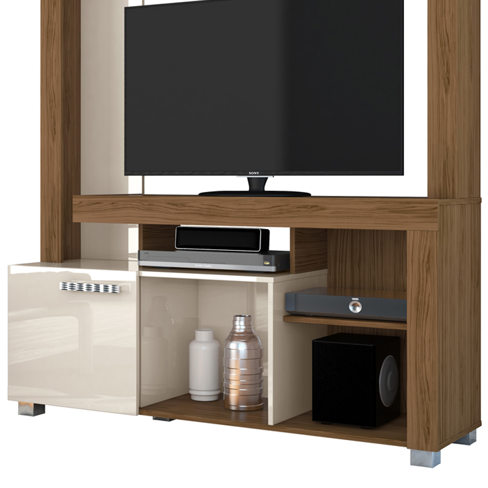 Estante Para Tv 50 Pol 1 Porta 136 cm Flavia Naturale Off White MADETEC