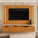 Home Frisado para TVs 75"com 2 Led Roma Cinamomo Off White