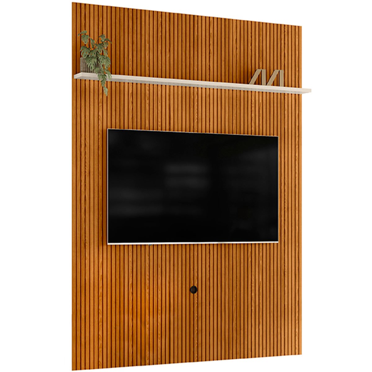 Home Suspenso para Tv 65 Polegadas 2 Portas New Cassino Cinamomo/Off White
