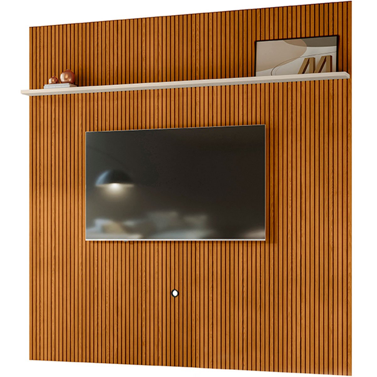 Home Suspenso para Tv 75 Polegadas 2 Portas Jaguar Cinamomo/Off White